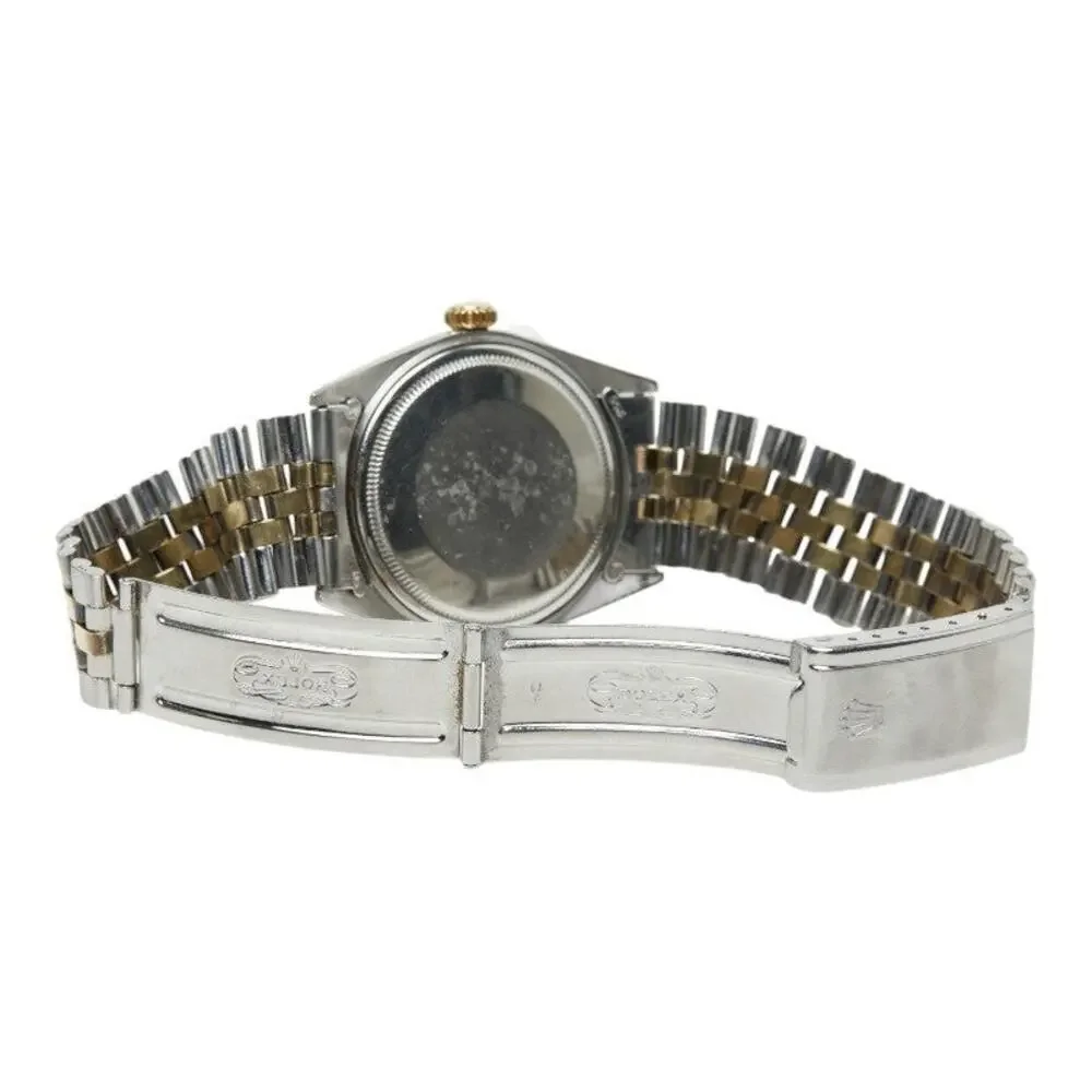 Rolex Datejust Automatic Stainless Steel 18K Yellow Gold Watch Silver